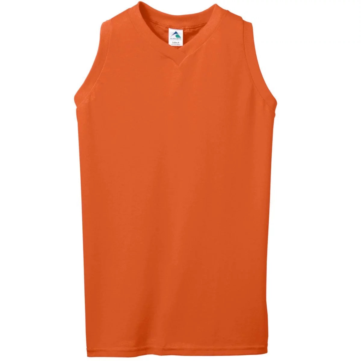 Augusta S Girls Sleeveless V-Neck Poly/Cotton Jersey Navy 557