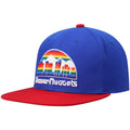 Men's Mitchell & Ness Royal/Red Denver Nuggets Hardwood Classics Team Two-Tone 2.0 Snapback Hat - OSFA