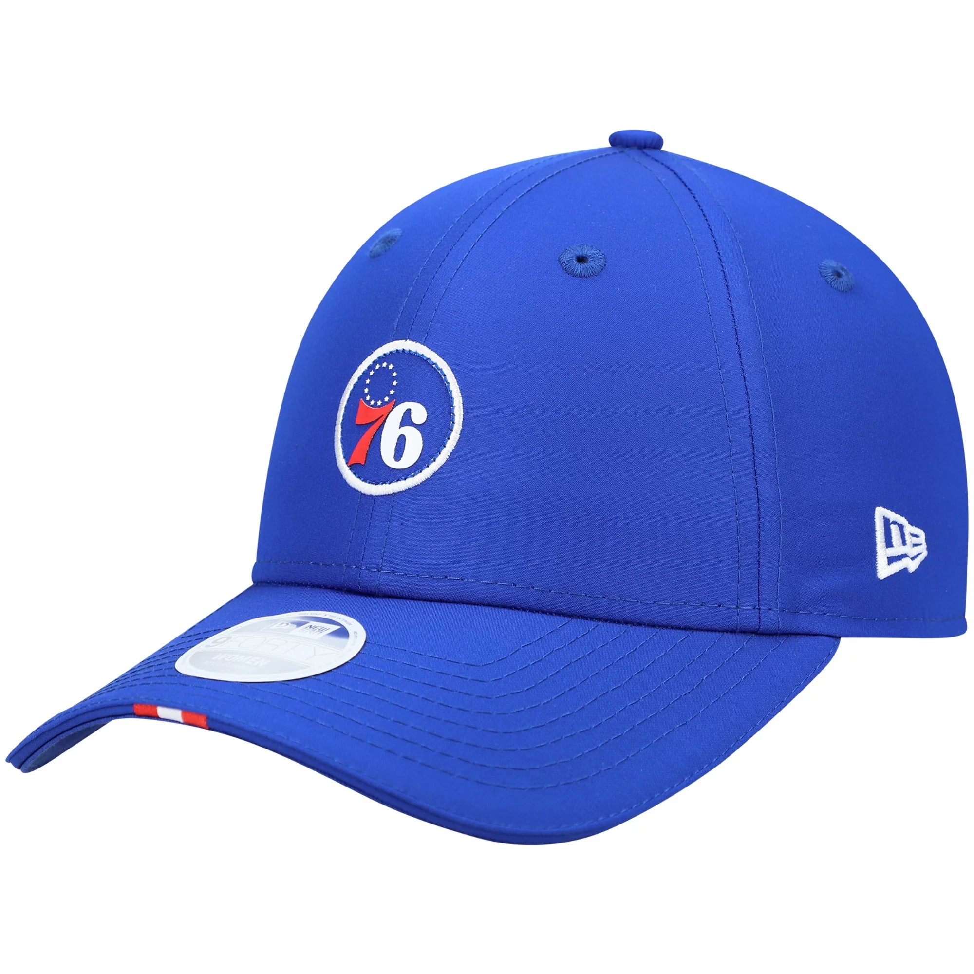 Women's New Era Royal Philadelphia 76ers Micro Patch 9FORTY Adjustable Hat - OSFA