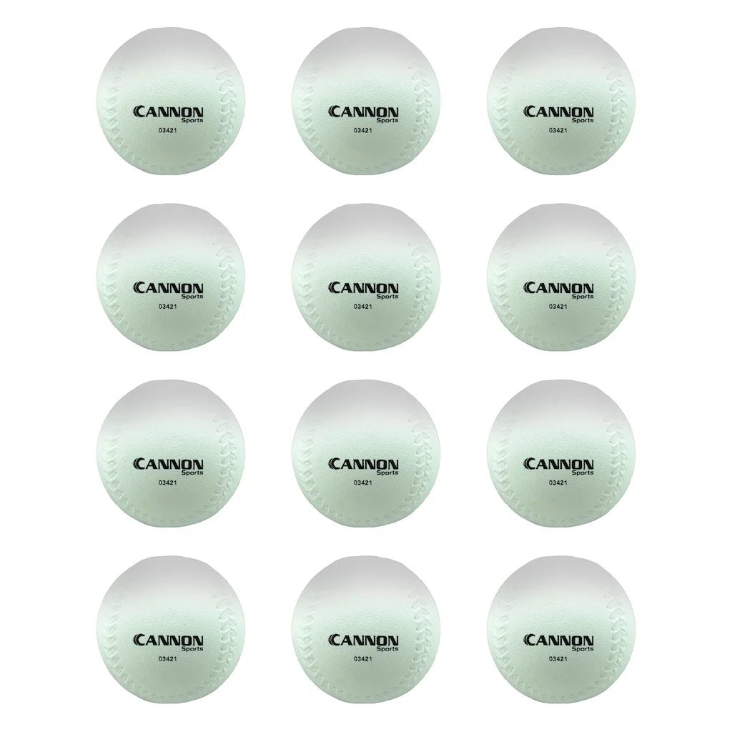 Cannon Sports Sponge Center Softballs for Batting Practice & Training (One Dozen, 12-Inch)