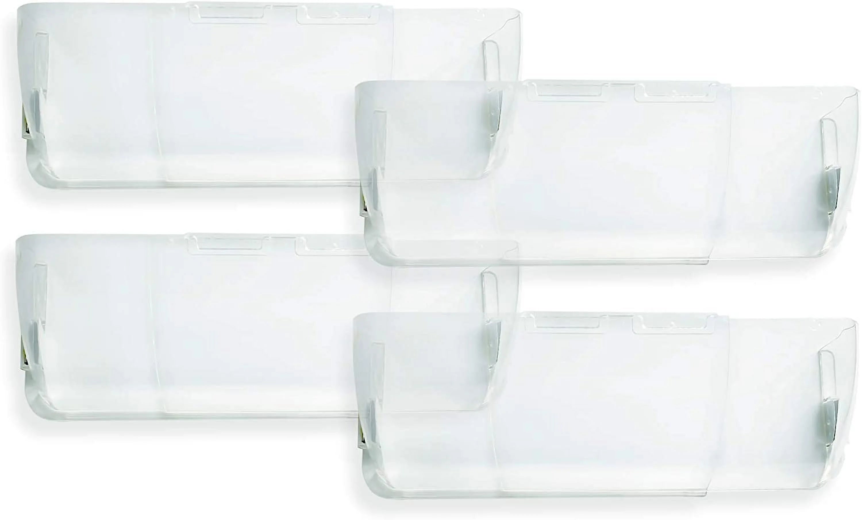 Unbreakable Clear Plastic Heat and Air Vent Deflector-Magnetic and Adjustable 10-14 Inches for Use On Floor Vents, Sidewalls, and Ceiling Registers 4 Pack