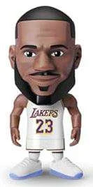 5 Surprise NBA Ballers Series 1 LeBron James Figure (White Away Jersey, Comes with Court Base, Sticker, Card & Ball) (No Packaging)