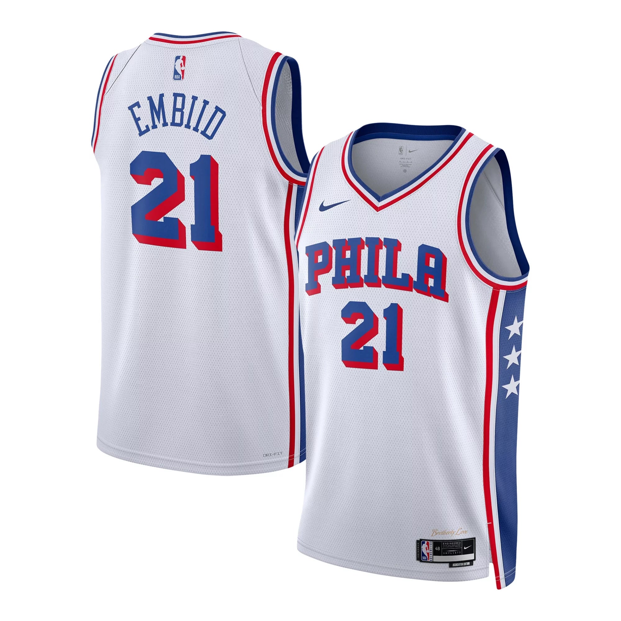 Youth Nike Joel Embiid White Philadelphia 76ers Swingman Jersey - Association Edition