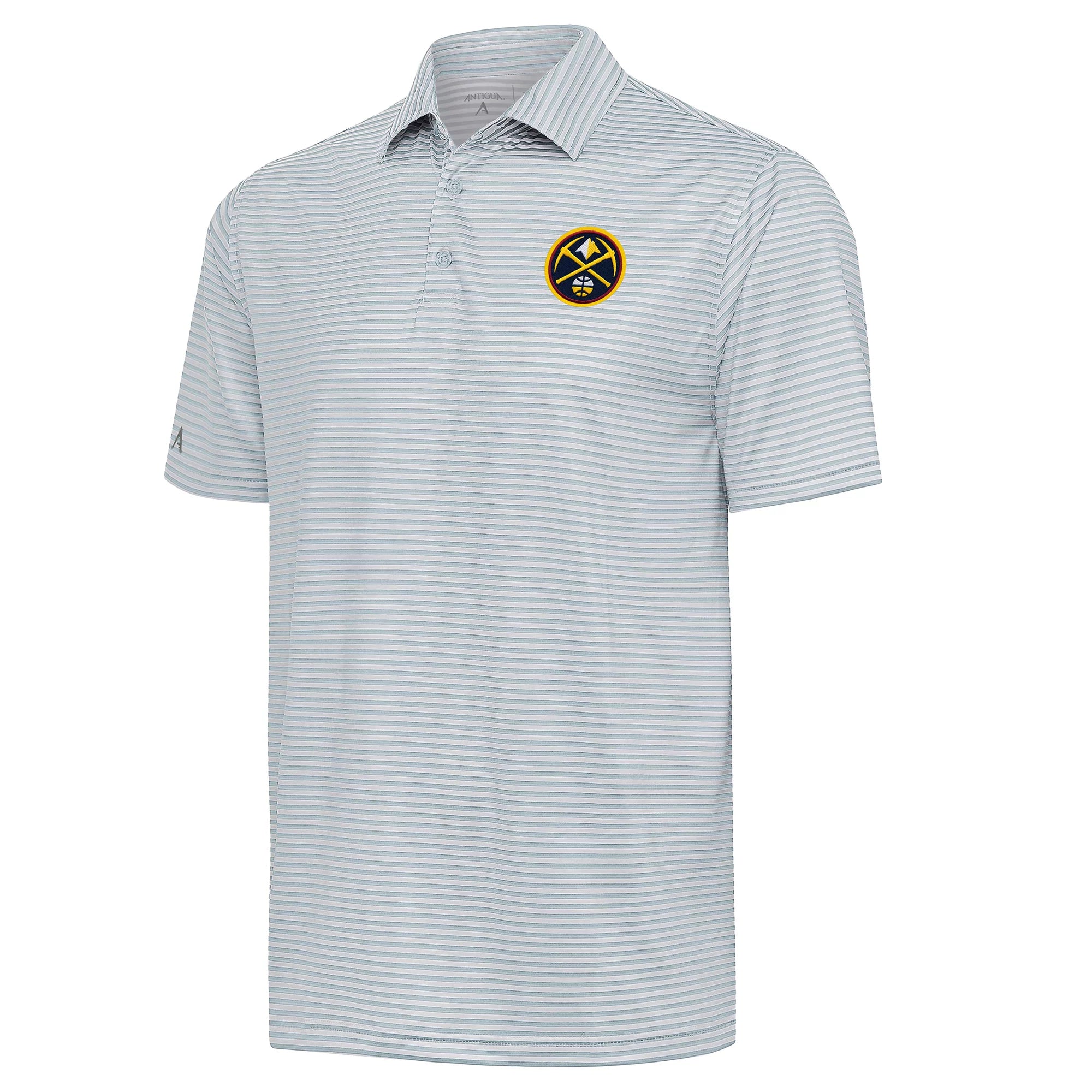 Men's Antigua  Gray Denver Nuggets Skills Polo