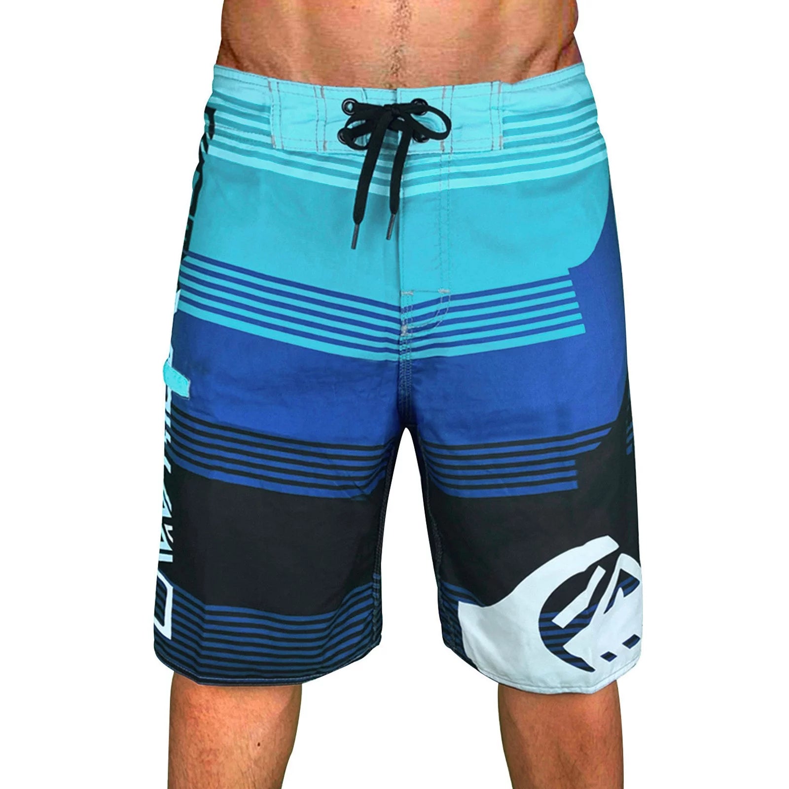 YiHWEI Mens Board Shorts With Liner Beach Shorts Sizeing Sports Surfing Pants 's Men's Pants Blue M