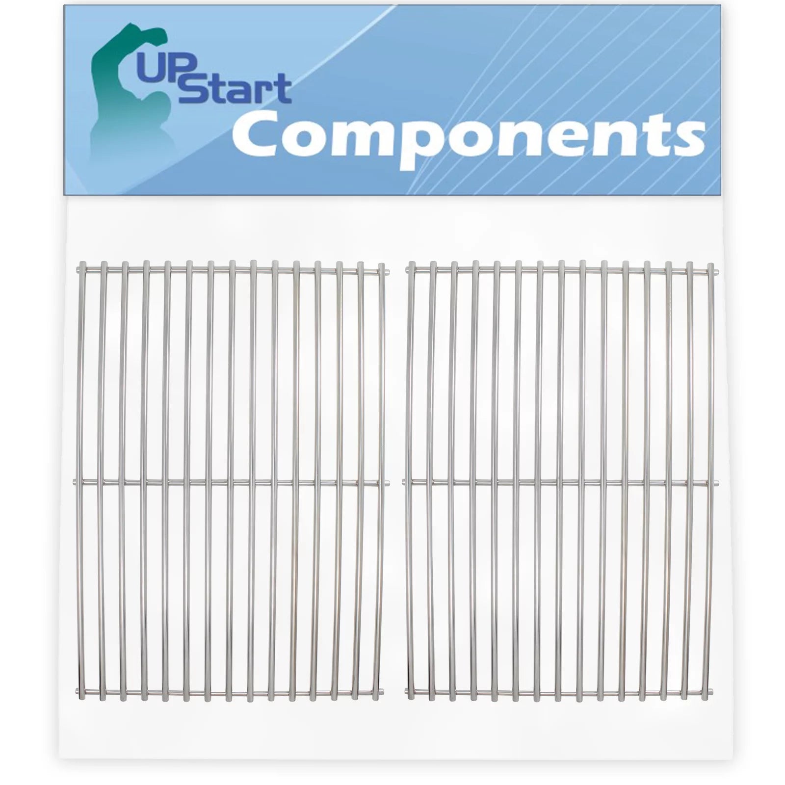 2-Pack BBQ Grill Cooking Grates Replacement Parts for Coleman EVEN HEAT - Compatible Barbeque Grid 18 1/4