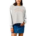 Women's League Collegiate Wear  Gray Texas Longhorns Reverse Fleece Cropped Pullover Sweatshirt