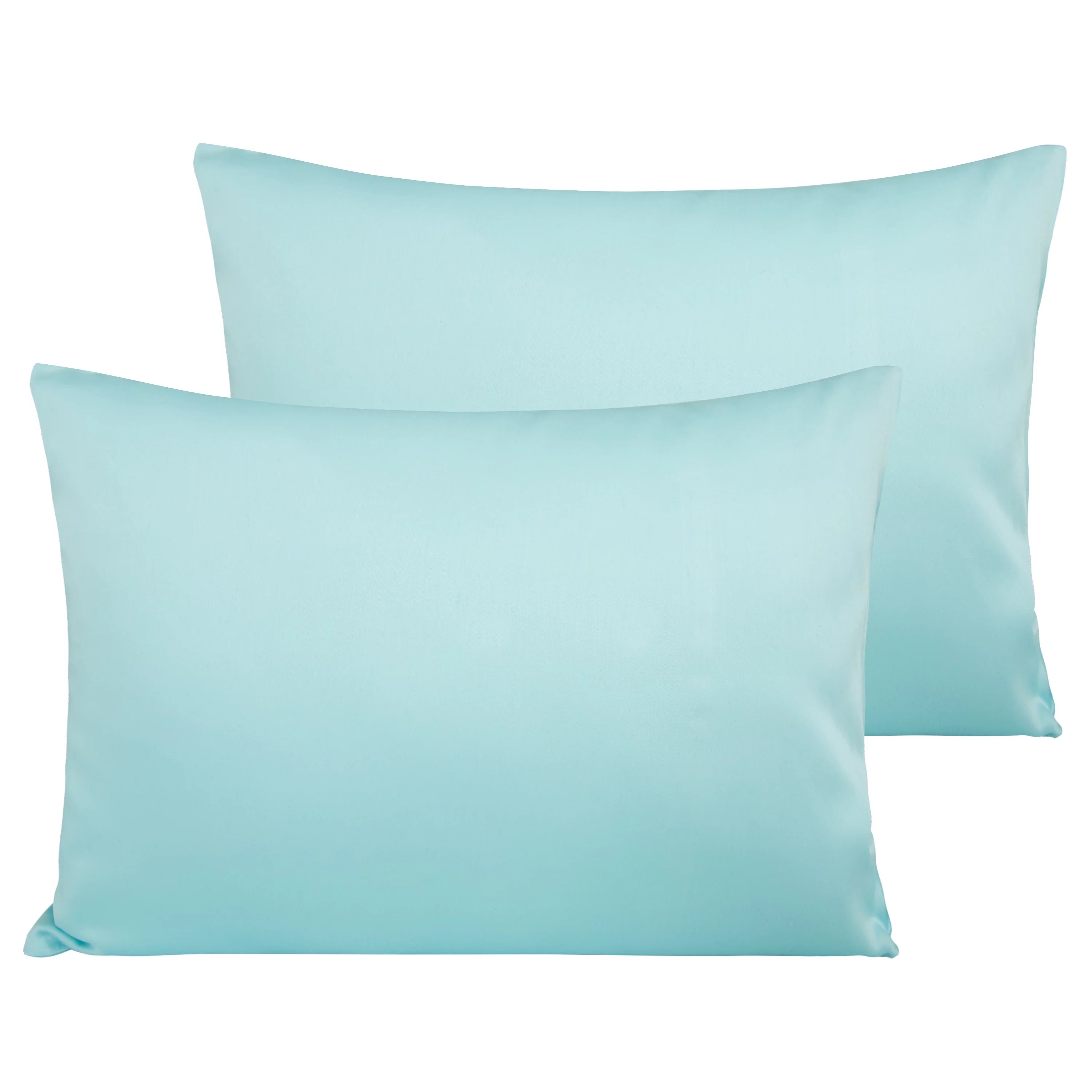 Ntbay 2 Pack Egyptian Cotton Toddler Pillowcases, Soft and Breathable Travel Pillow Covers with Envelope Closure, 13 x 18, Aqua
