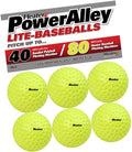 Heater Sports PowerAlley 80 MPH and Trend Sports Sandlot 40 MPH Lite Balls (6 Pack)