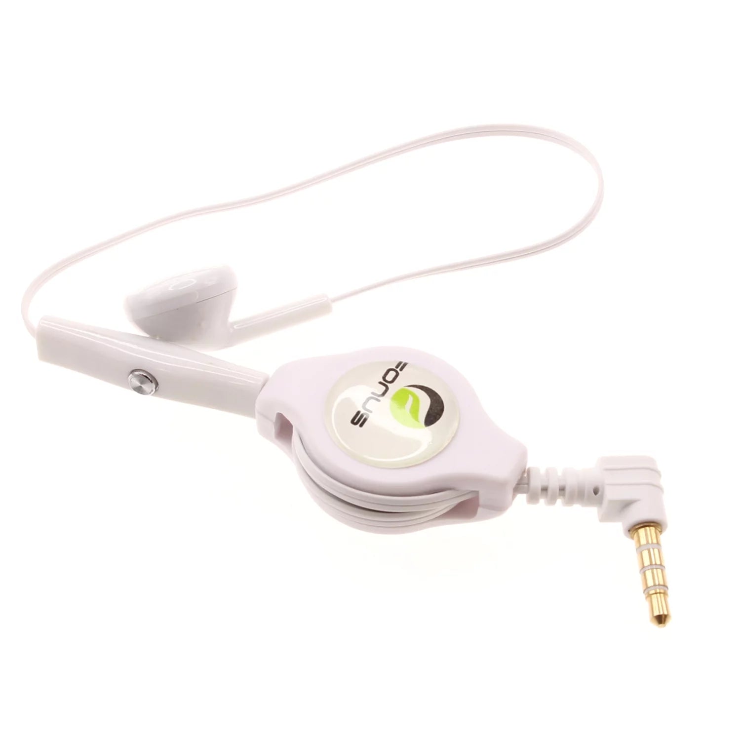 Retractable Mono Earphone for Samsung Galaxy Tab S6 Lite 10.4 (2022)/(2020) - Headphone 3.5mm w Mic Headset Handsfree Earbud for Galaxy Tab S6 Lite 10.4 (2022)/(2020)