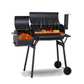 Portable Outdoor Charcoal BBQ Grill with Offset Smoker, Wheels for Backyard Camping Picnics