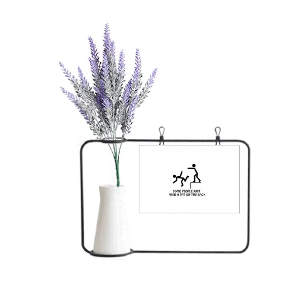 Tap Guide Back Art Deco Fashion Artificial Lavender Flower Vase Bottle Card