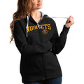 Women's Antigua Black Denver Nuggets Team Victory Full-Zip Hoodie