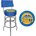 Trademark Gameroom Denver Nuggets Logo Bar Stool with Back Rest