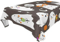 60x90 Halloween Ghost Tablecloth, Waterproof Washable Polyester Square Table Cover Durable Tablecloth for Kitchen Dining Table Party Decor