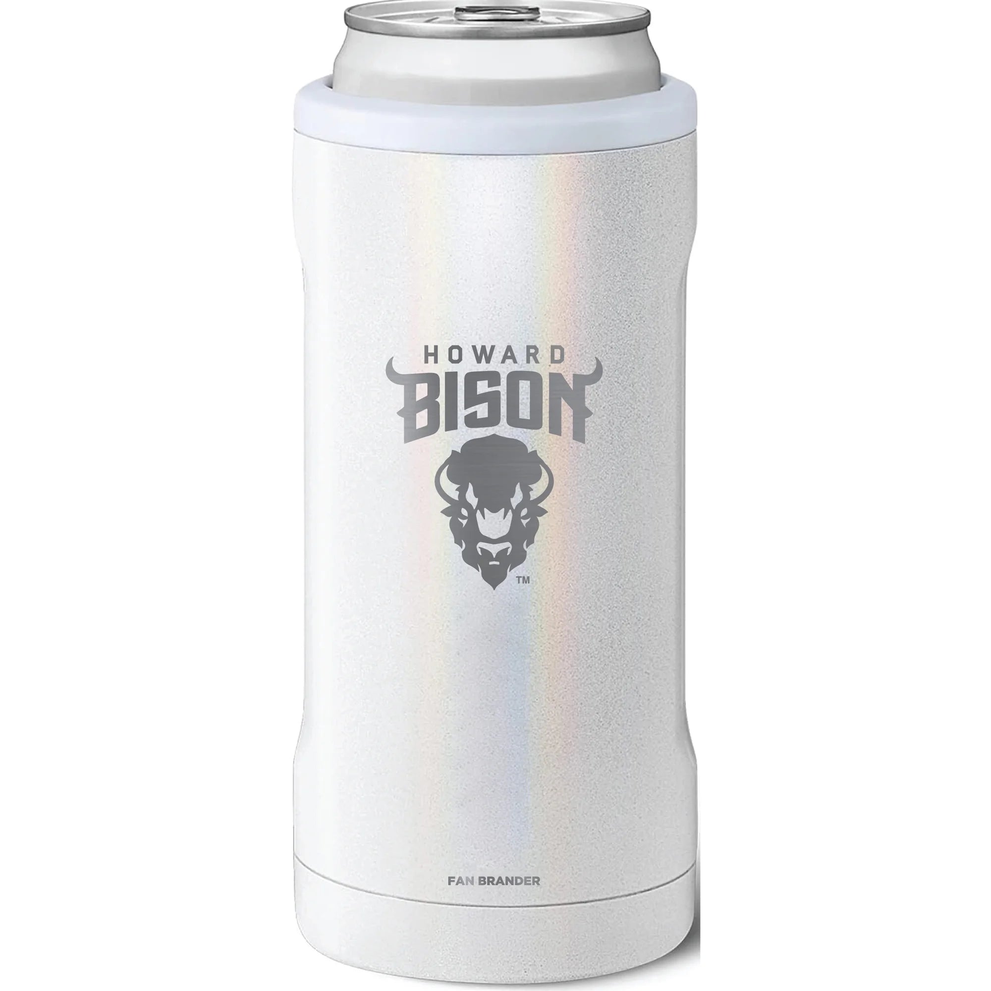 BruMate Howard Bison 12oz. Primary Mark Glitter Slim Can Cooler