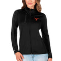Women's Antigua Black Texas Longhorns Generation Full-Zip Jacket