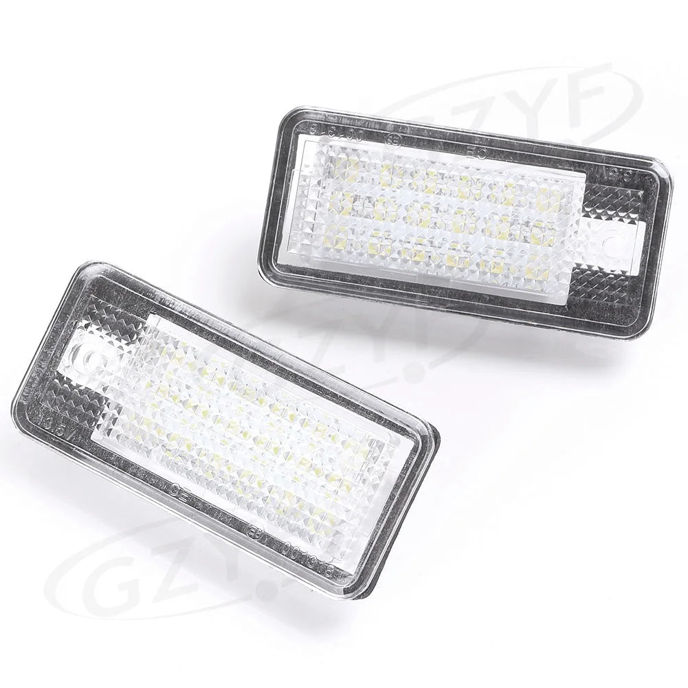NS 2Pcs for Audi A3 A4 A6 S6 A8 Q7 LED License Number Plate Lights Bulb Assembly