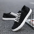Frayed Canvas Sneakers For Men Low Top Trainers Mens Orange Vulcanized Shoes New Tenis Sneakers Anti-odor Men's Plimsoll Loafers Black CN 41