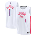 Youth Fanatics Branded James Harden White Philadelphia 76ers Fastbreak Jersey - City Edition