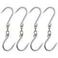Uxcell 14.5'' Swivel Meat Hooks, 0.49'' Thickness Galvanized Processing Butcher Hook, 4 Pack