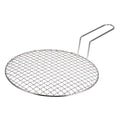 Uxcell Stainless Steel Grill, 10.2-inch Round Barbecue Net BBQ Grill Outdoor Grill Baking Wire Mesh Rack with Handle