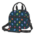 DouZhe Lunch Bags for Women and Men, Funny Cartoon Alien Monsters Prints Reusable Portable Insulated Cooler Waterproof Lunch Tote Bag for Travel Work Picnic