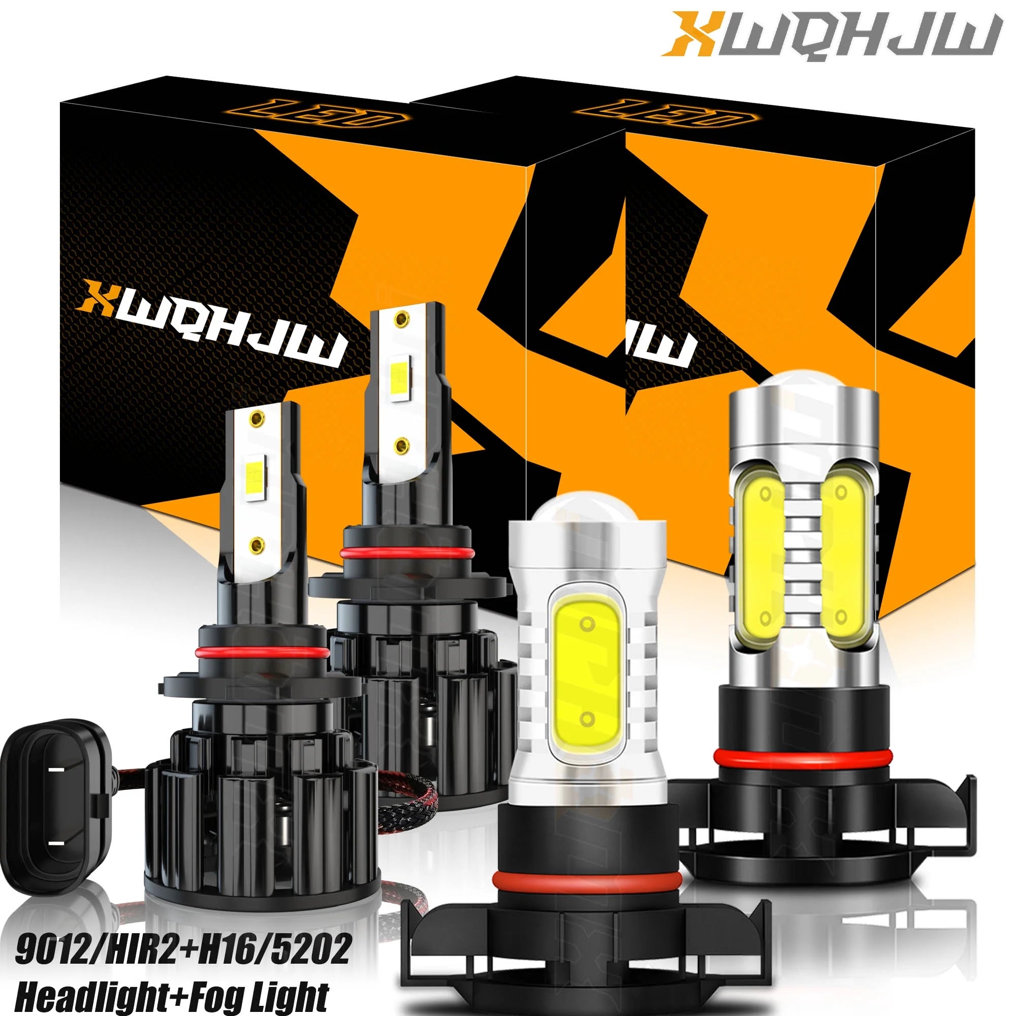 4x Combo 9012 LED Headlight Bulb Kit H16 Fog Light for Buick LaCrosse 2014-2016