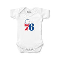 Newborn & Infant Chad & Jake  White Philadelphia 76ers Logo Bodysuit