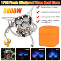 XAEIOW Picnic Mountaineering Windproof Three-burner Stove 5800W with Foldable, Portable, Affordable for Outdoor Camping Hiking Backpacking Picnic BBQ