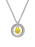 Silvertone 3-D Enamel Water Polo - We See You, We Support You Affirmation Ring Necklace