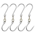 Uxcell 14.5'' Swivel Meat Hooks, 0.41'' Thickness Galvanized Processing Butcher Hooks, 4 Pack