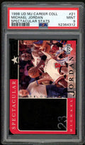 Michael Jordan Card 1998 UD MJ Career Coll Spectacular Stats #21 PSA 9