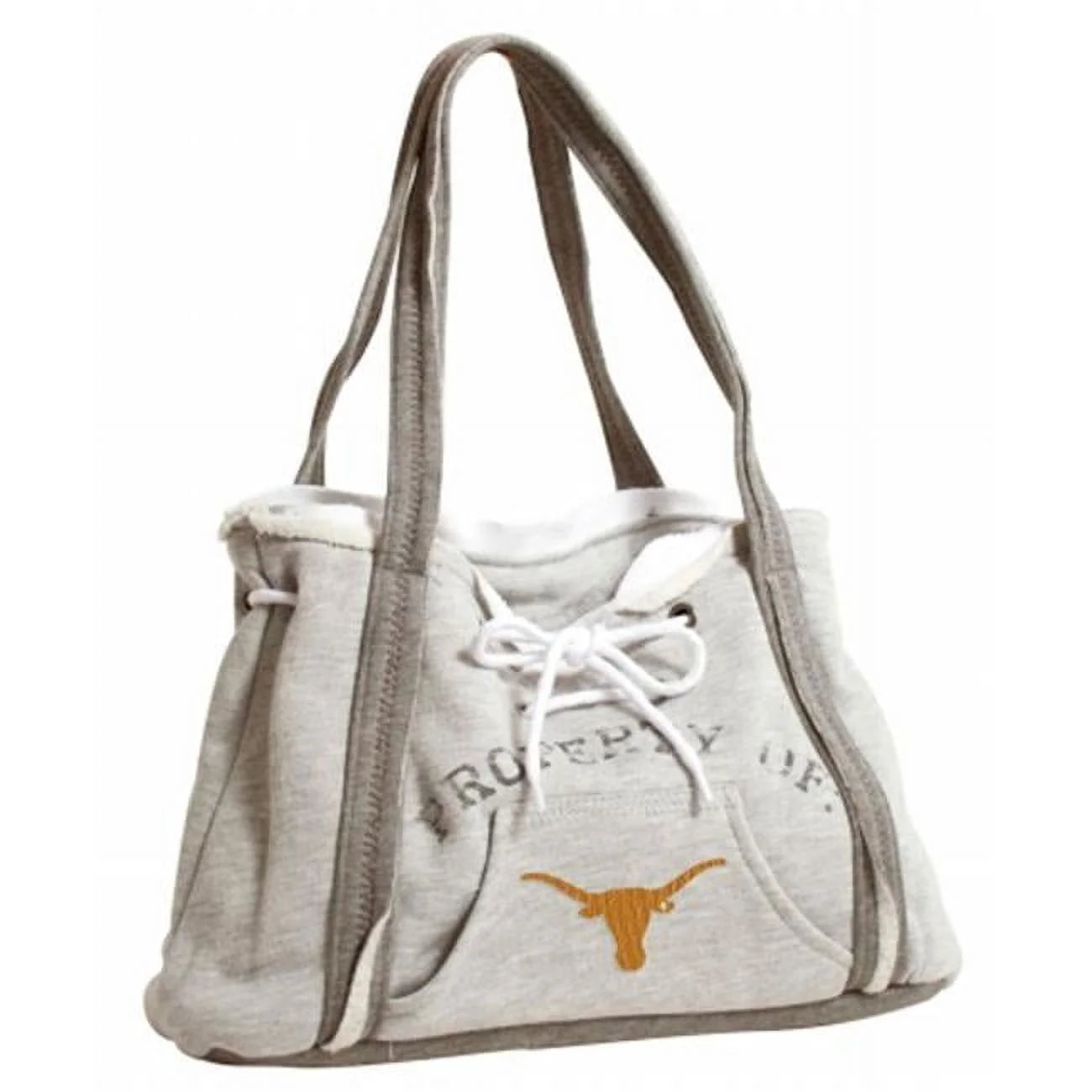 Womens NCAA Texas Longhorns Hoodie Purse Grey 9.5¡± x 15.5¡± x 4¡± by Little Earth