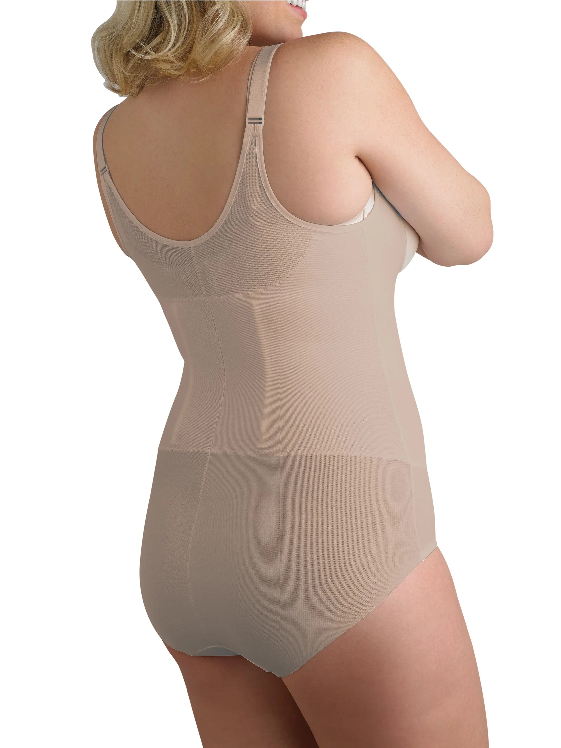 Cupid Back Magic Extra Firm Control Shapewear Open-Bust Bodysuit (Women's Plus)