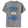 Boy's Lost Gods Lacrosse Train Win Repeat  Performance Graphic Tee Charcoal Heather Medium