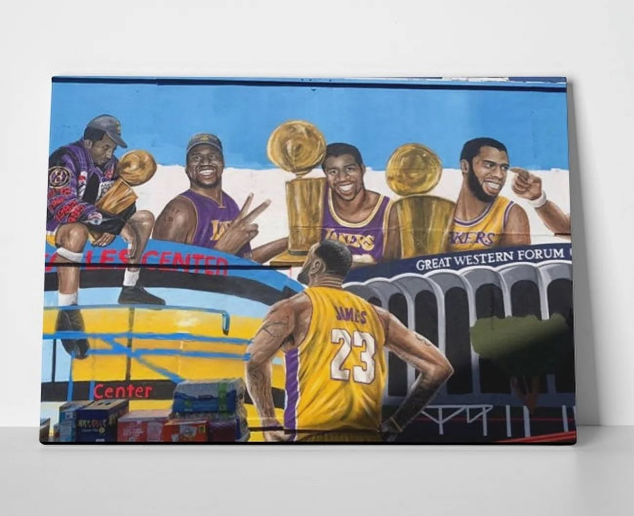 Lebron James Lakers Mural Poster or Wrapped Canvas