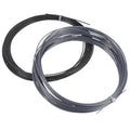 Uxcell 16L 39ft 1.25mm Concave Surface Tennis String Polyester Hard Thread, Black/Grey 2 Pack