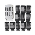Bad and Boozy, Bride & Boozy Bachelorette Party Slim Spiked Seltzer Coolers, Wedding Slim Coolers, Wedding Coolies, Bachelorette Party Gifts (12-Pack, 1 White & 11 Black)
