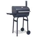 Dcenta Charcoal BBQ Grill Smoker with Bottom Shelf Steel Barbecue Grill Cooking for Camping, Patio, Backyard, Picnic, Kitchen Black 29.5 x 18.9 x 47.2 Inches (W x D x H)