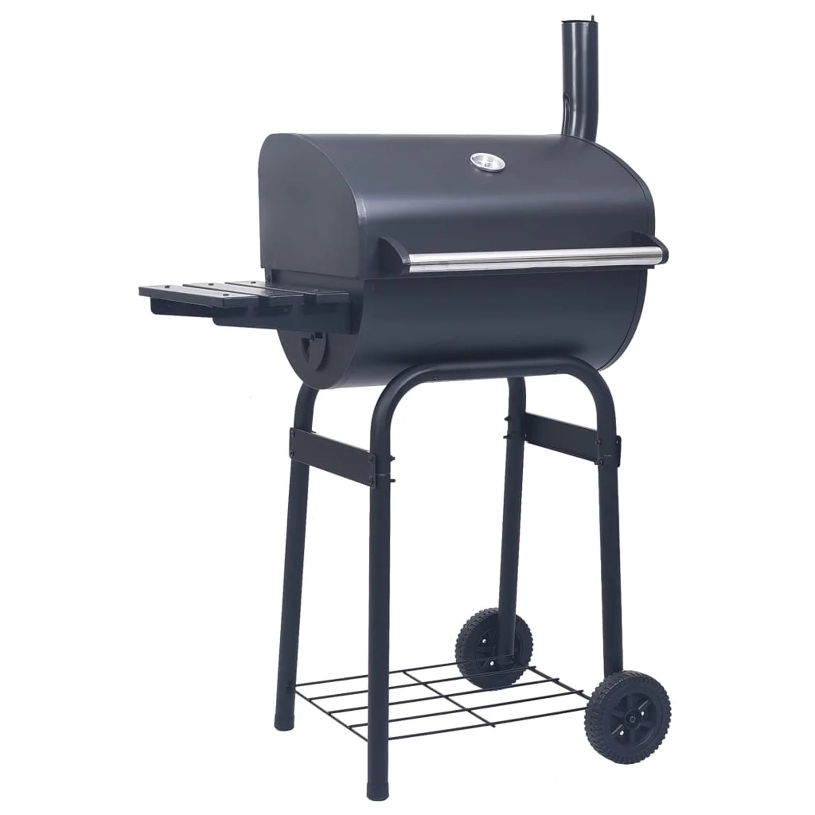 Dcenta Charcoal BBQ Grill Smoker with Bottom Shelf Steel Barbecue Grill Cooking for Camping, Patio, Backyard, Picnic, Kitchen Black 29.5 x 18.9 x 47.2 Inches (W x D x H)