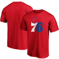 Men's Fanatics Branded Red Philadelphia 76ers Primary Team Logo T-Shirt