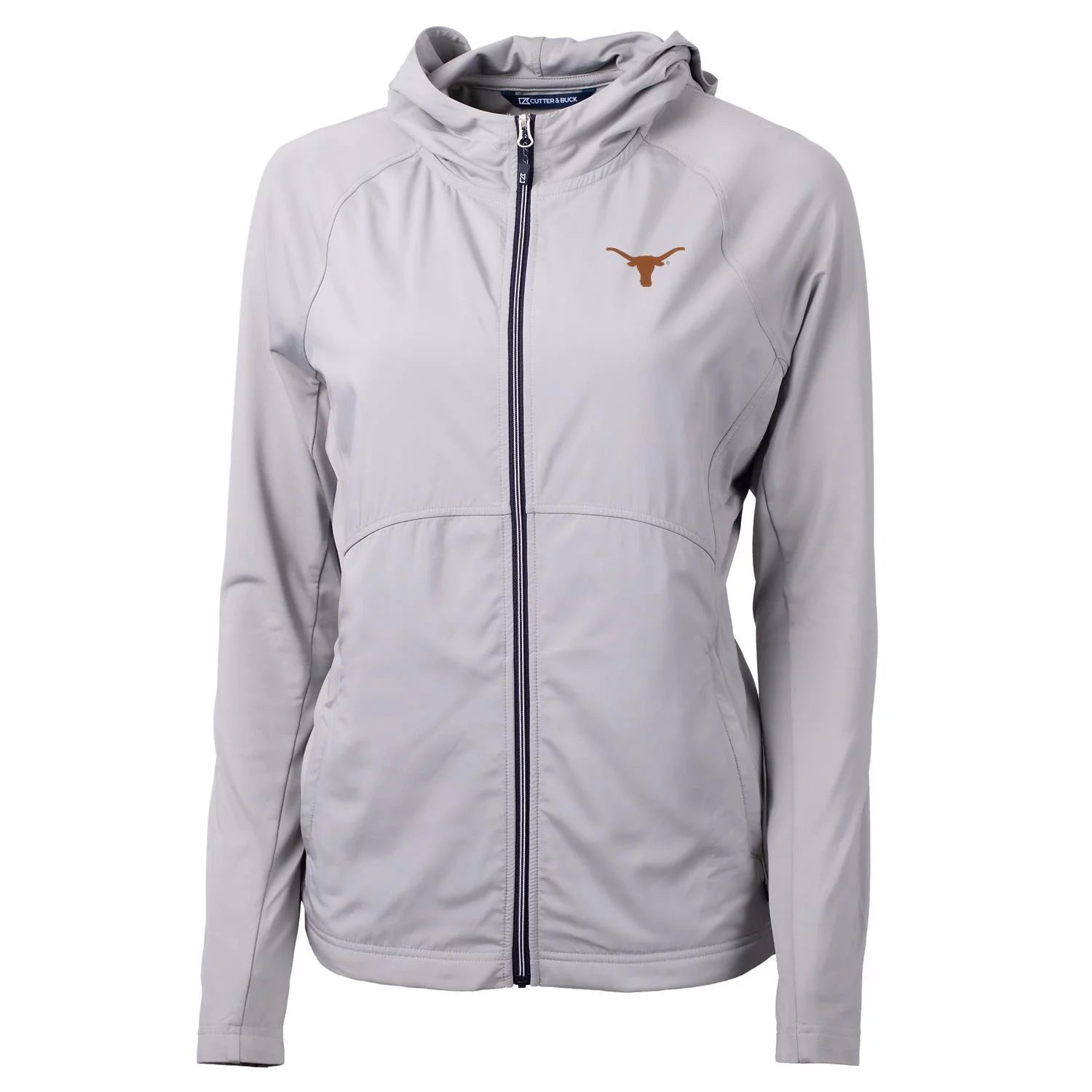 Women's Cutter & Buck White Texas Longhorns Adapt Eco Knit Full-Zip Jacket