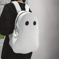 Cute Ghost Shaped Novelty Backpack, Kawaii Cartoon Preppy Back To School Daypack, Lovely Travel Knapsack For Halloween
