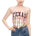 Women's ZooZatz Texas Orange Texas Longhorns Strapless Tie Back Top