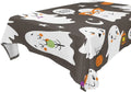 Hyjoy 60x120 in Halloween Ghost Tablecloth Waterproof Washable Polyester Square Table Cover Durable Tablecloth for Kitchen Dining Table Party Decor