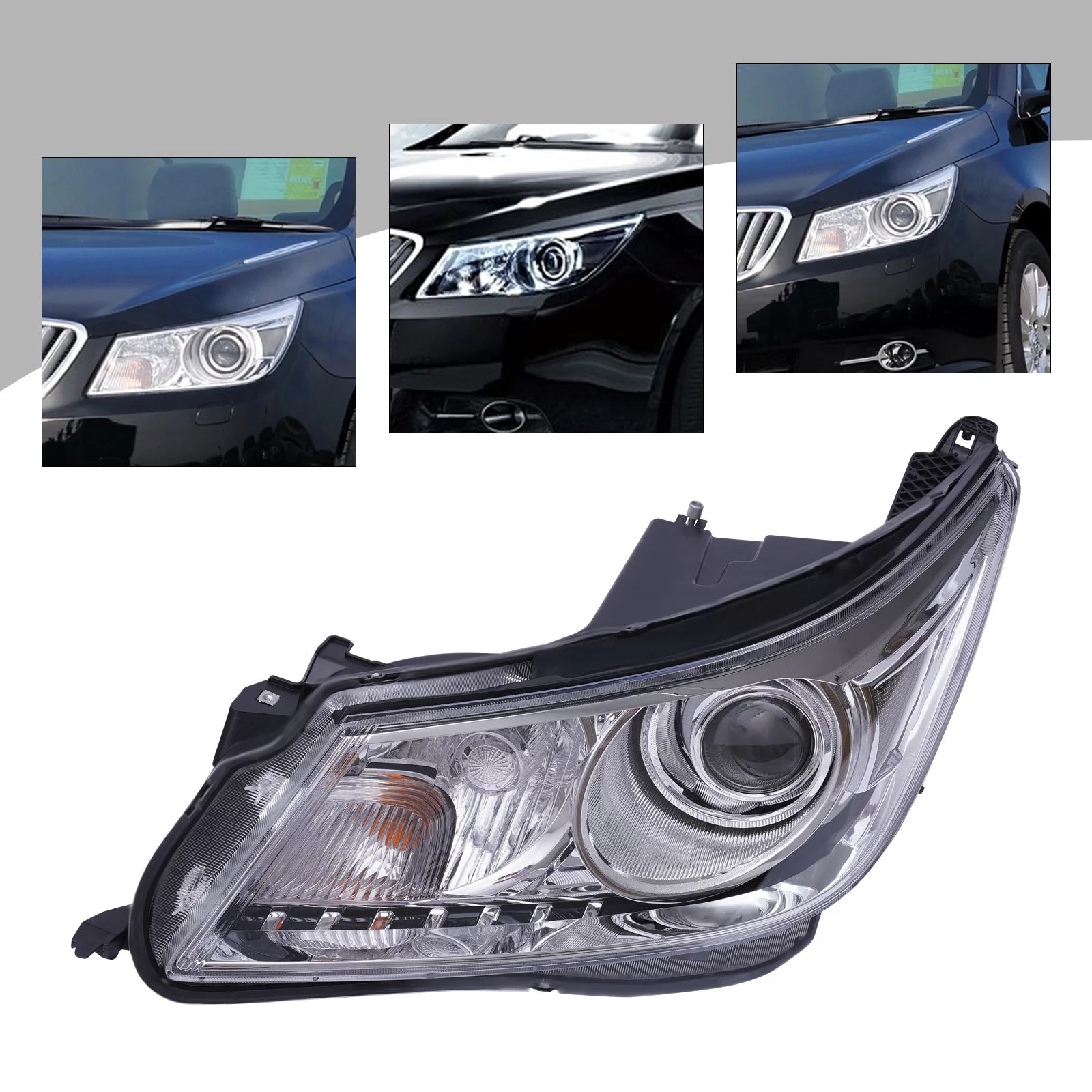 SHZICMY Gray Headlight Headlamp Fits 2010-2013 Buick LaCrosse Replacement