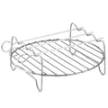 Airfryer Double Layer Rack Versatile Round Roasting Rack Grill Rack with Skewers