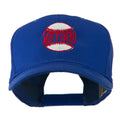 Softball Ball with Wording Inside Embroidered Cap - Royal OSFM
