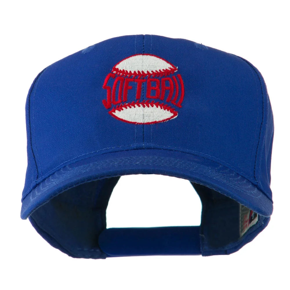 Softball Ball with Wording Inside Embroidered Cap - Royal OSFM